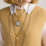 Scarlett Pearl and Coin Necklace