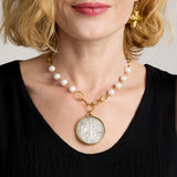 Scarlett Pearl and Coin Necklace
