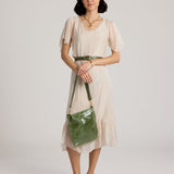 Silvia Leather Belt-Moss