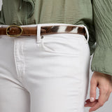 Silvia Leather Belt-(Pony)