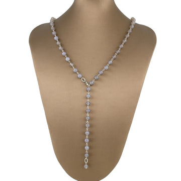Grey Agate Silver chain